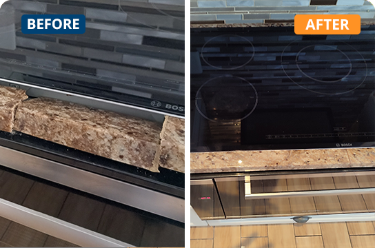 Granite Countertop Repair Before and After Image