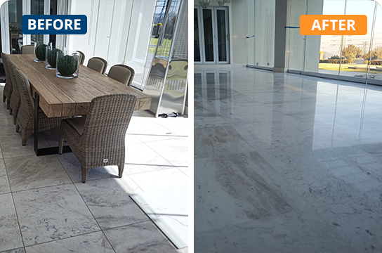 MARBLELIFE Ultimate Floors Before and After Services On Marble Floors