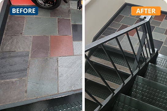 Slate Cleaning Before and After Services