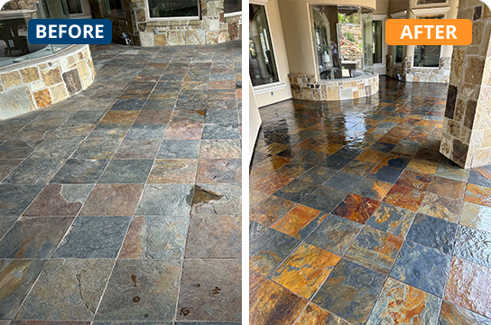 Slate Restoration Before and After Services