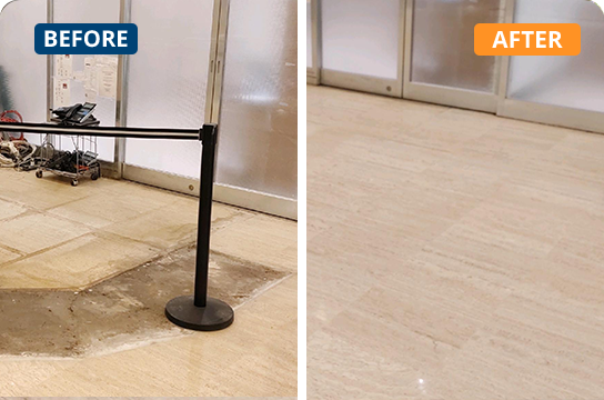 Travertine Repair Before and After Services